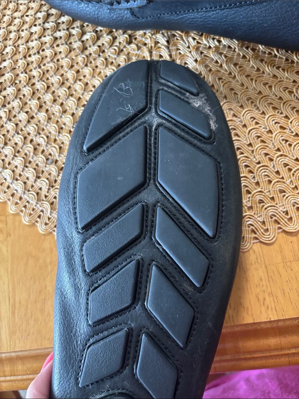 UGG Men's Black Leather Slip-On Driving Moccasins